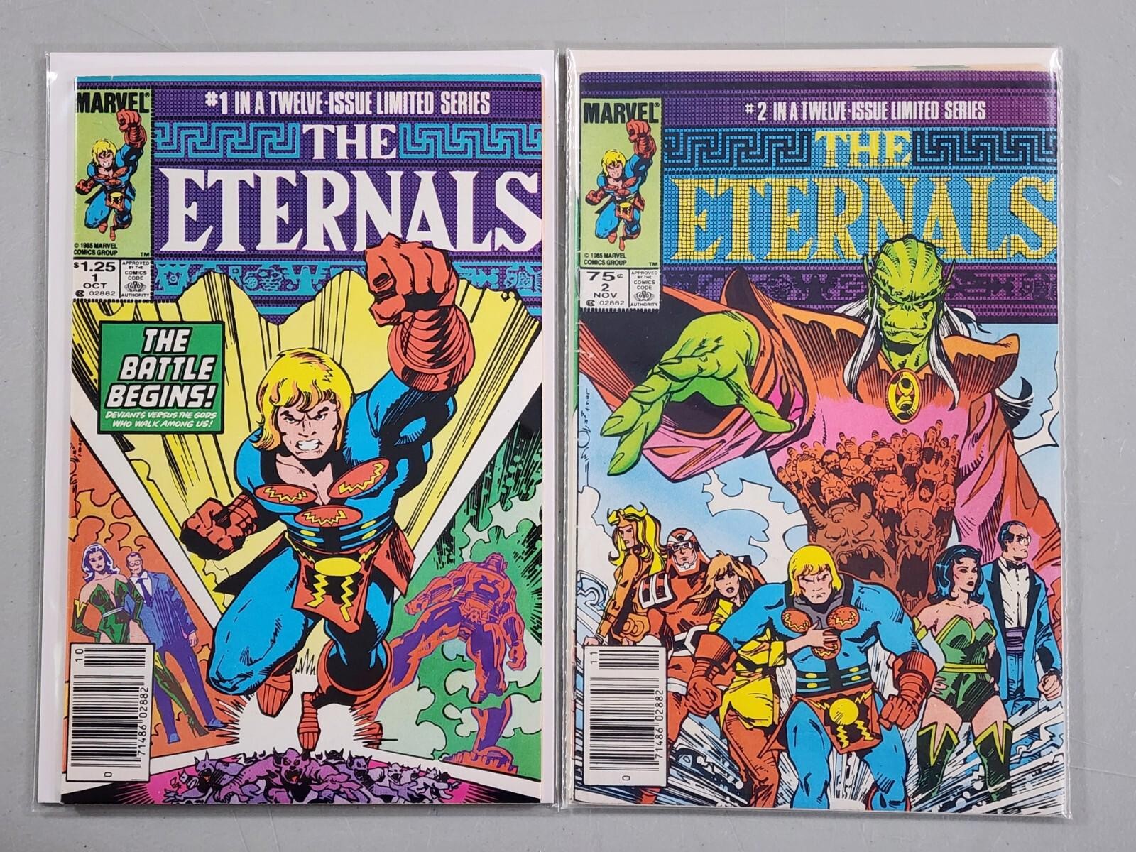 Eternals, The #1 NM & 2 Mid Grade NEWSSTAND of 12 Marvel 1985