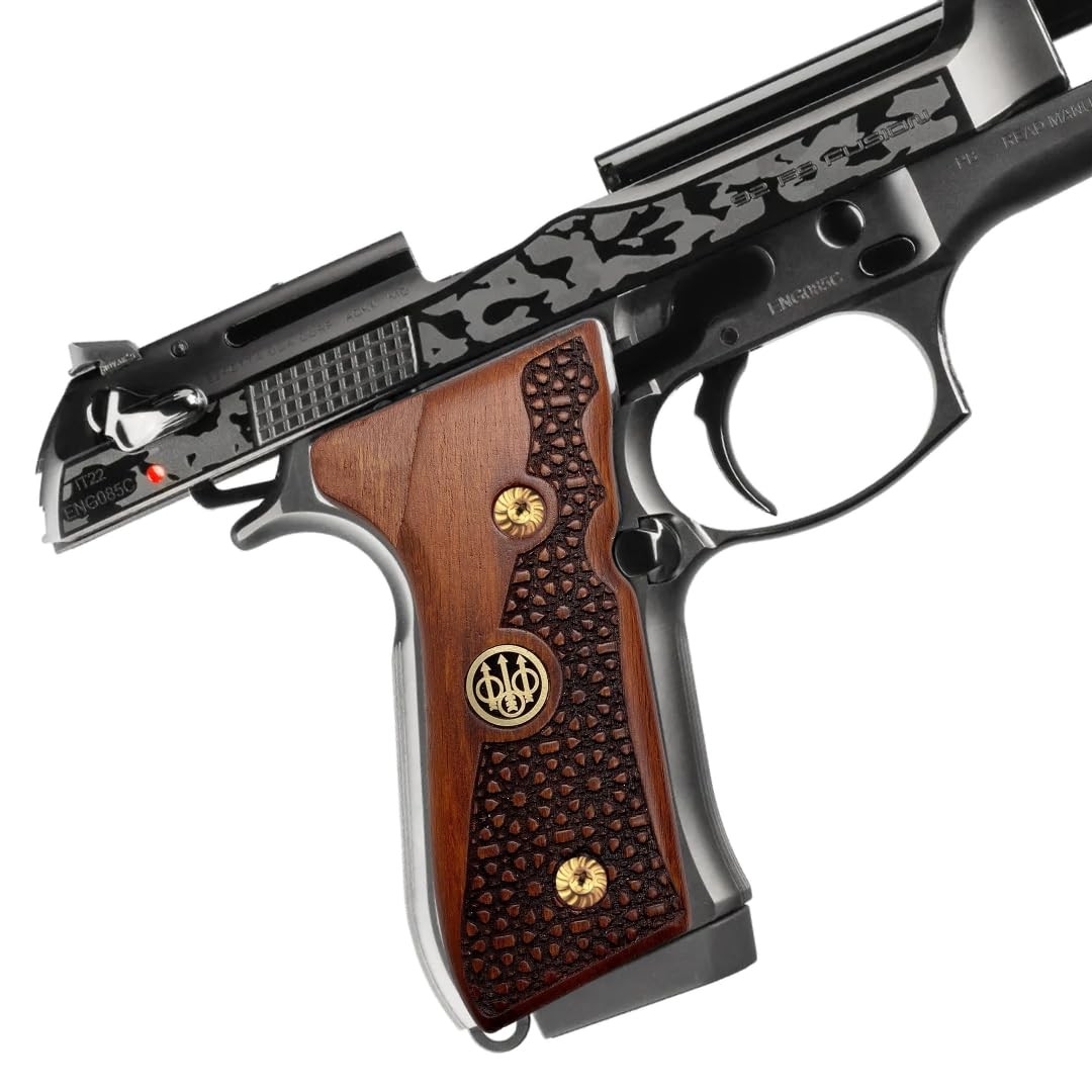 Zib Grips Mediterranean Flowers Wood Pistol Grips for Beretta 92 & M9