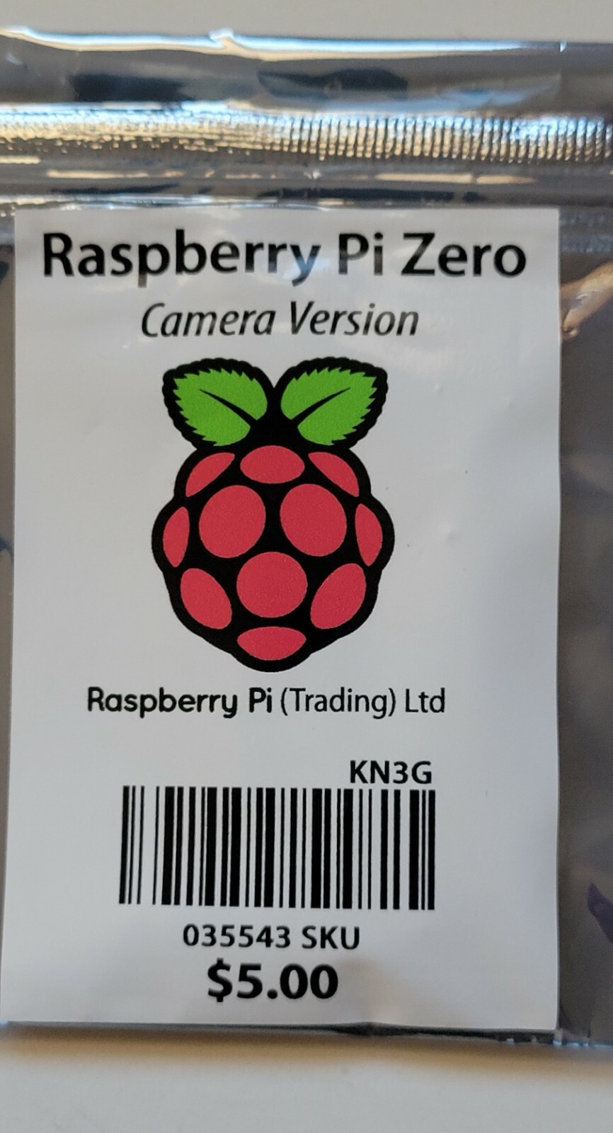 RASPBERRY PI ZERO – CAMERA VERSION 1.3 – BRAND NEW SEALED IN THE BOX
