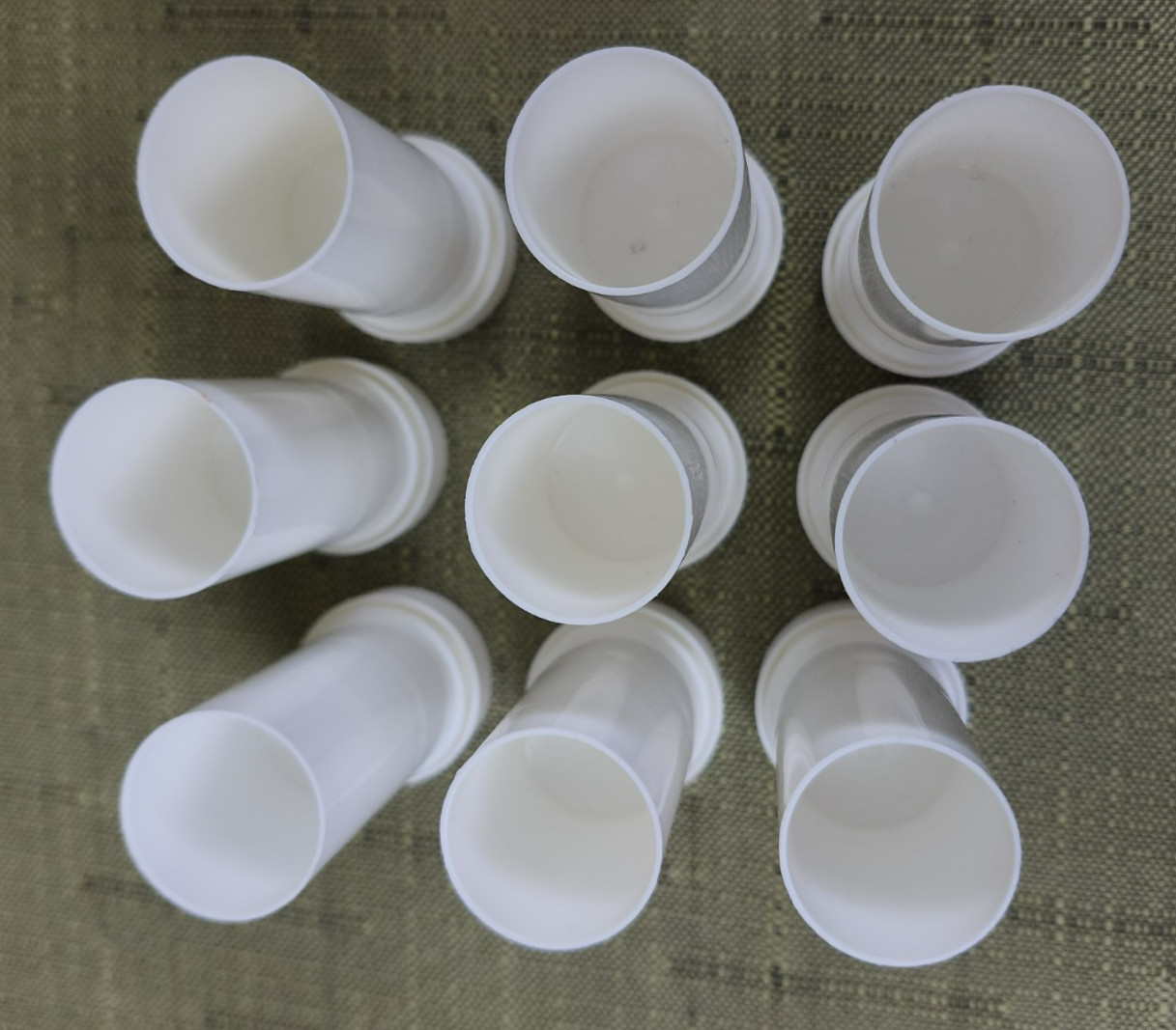 Junk Drawer Lot of New Plastic Tubes Containers with Lids, Various Sizes