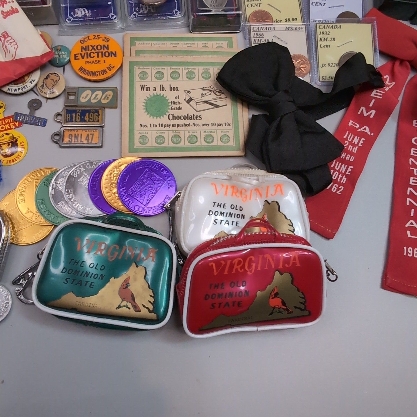Vintage Collectibles Lot – Coins, Gemstones, Spoons, Toys, Spoons, Pins – Estate