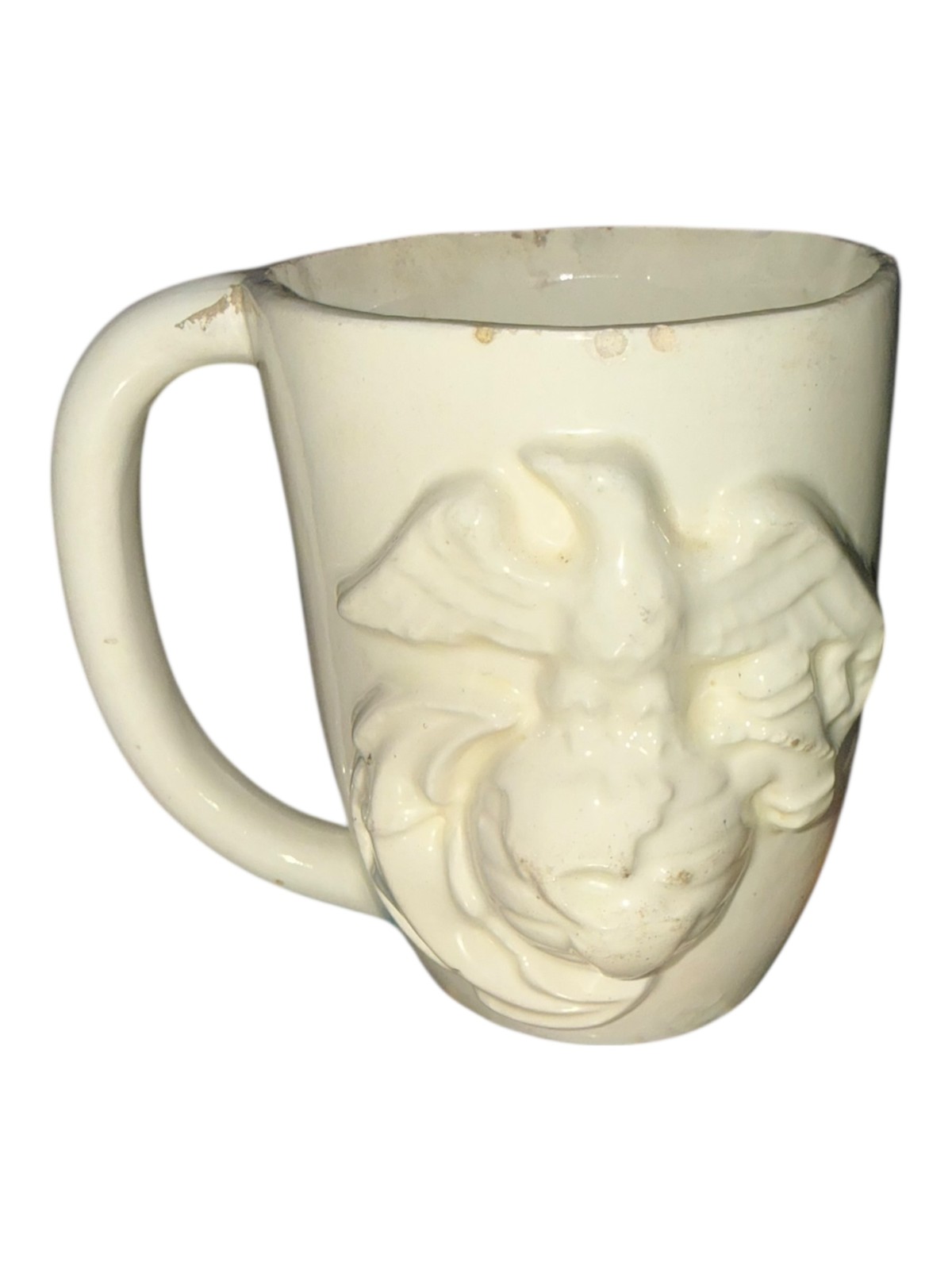 Vintage American Eagle Milk Glass Mug Patriotic Federal McCoy Style USA