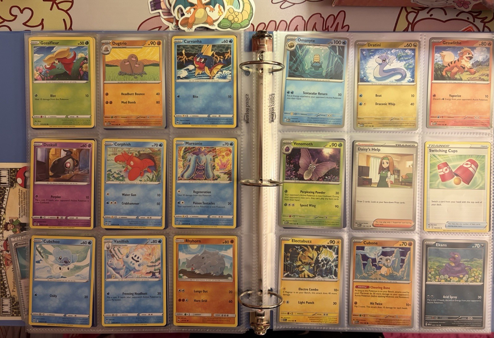 Binder W/Pokemon Cards&Stickers+extras