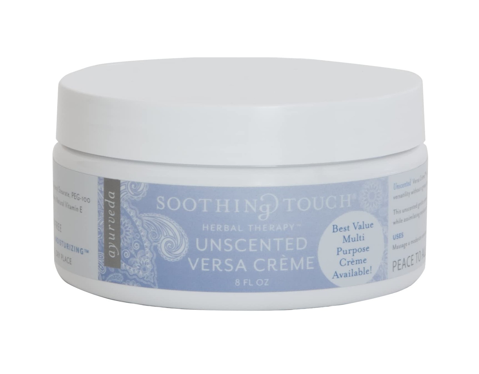 Soothing Touch Versa CrœÜme, Unscented, 8 Ounce . Jar, 8 Fl Ounce