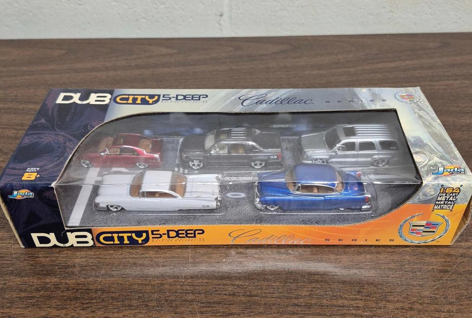 DUB City 5-Deep Cadillac Die Cast Model Set by Jada Toys
