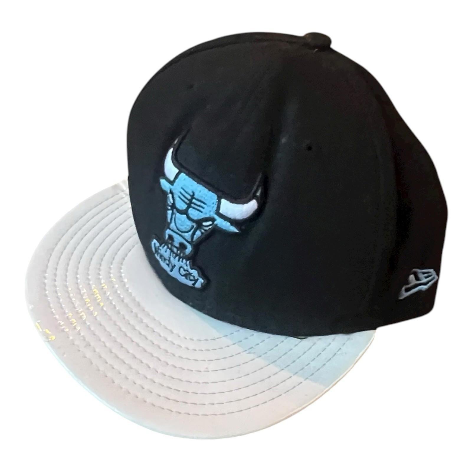 Chicago Bulls Hat SnapBack Blue NBA Basketball Windy City White Brim Rare