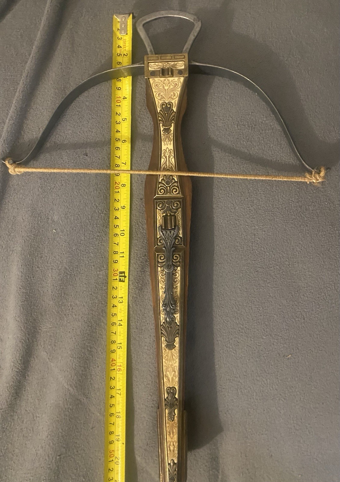 20” Ornate Antique Crossbow Family Estate Heirloom Purchased in Greece German?