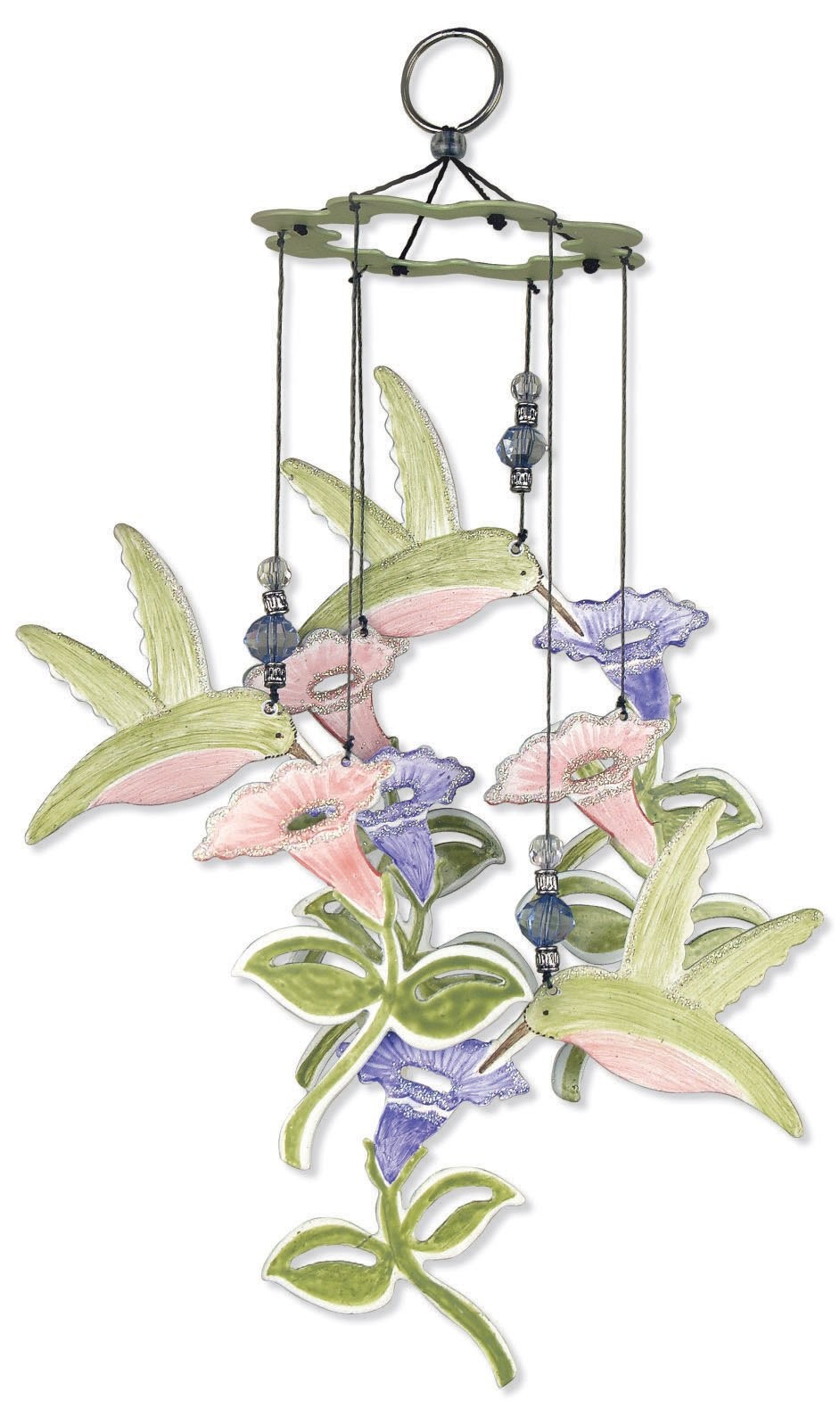 Sunset Vista Designs 80024 Small Outdoor 12-Inch, Hummingbird and Flowers