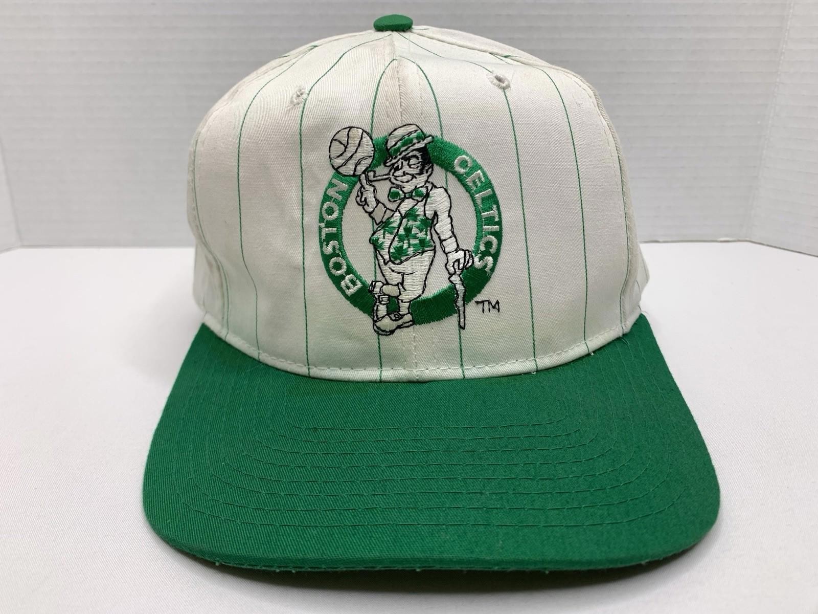 Vintage Boston Celtics Thin Pinstripe Starter SnapBack Embroidered Hat P130