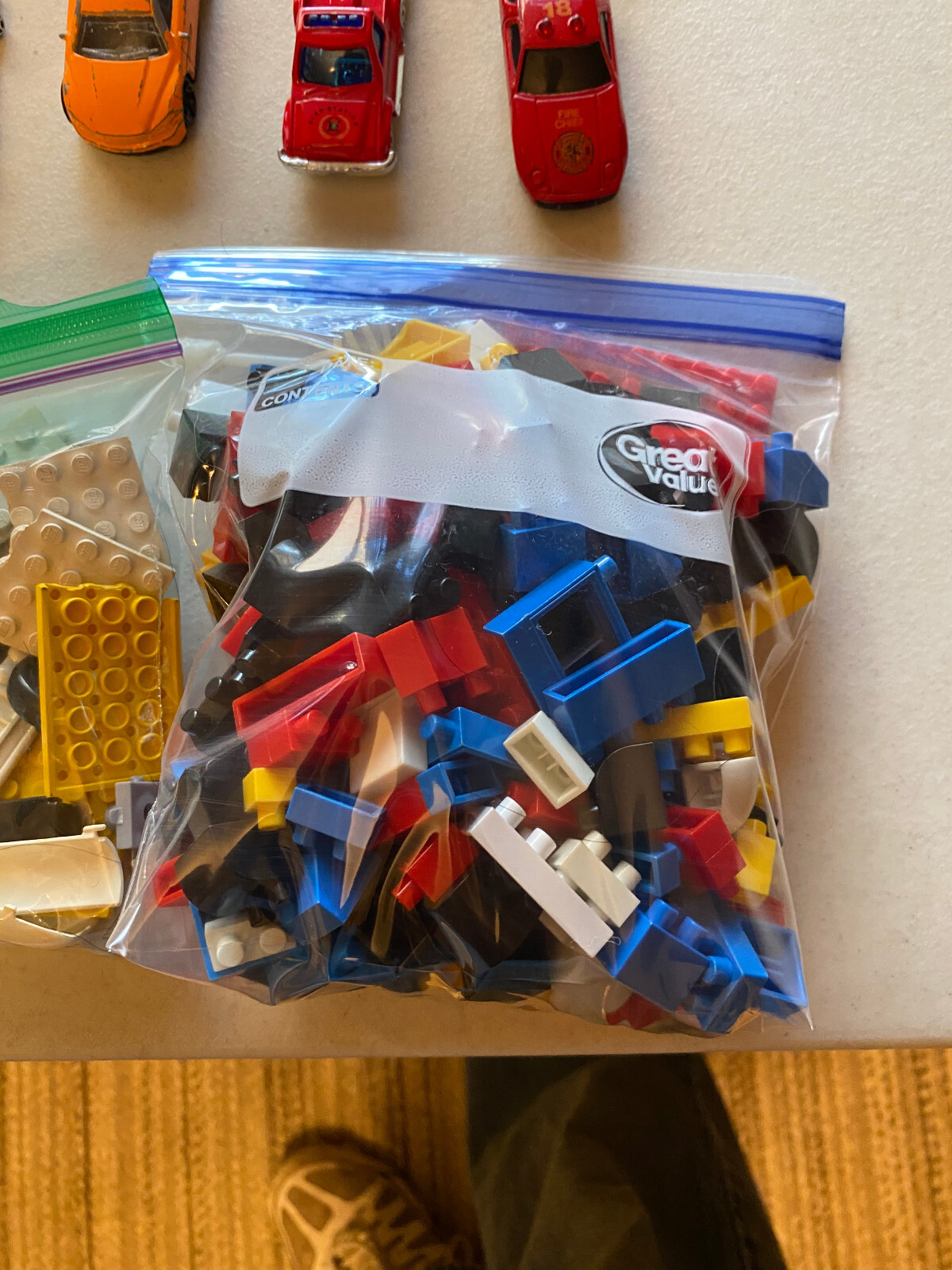Huge Junk Drawer Toy Games Car Tractors Semi Blocks Figures NFL Stuff Lot Bundle