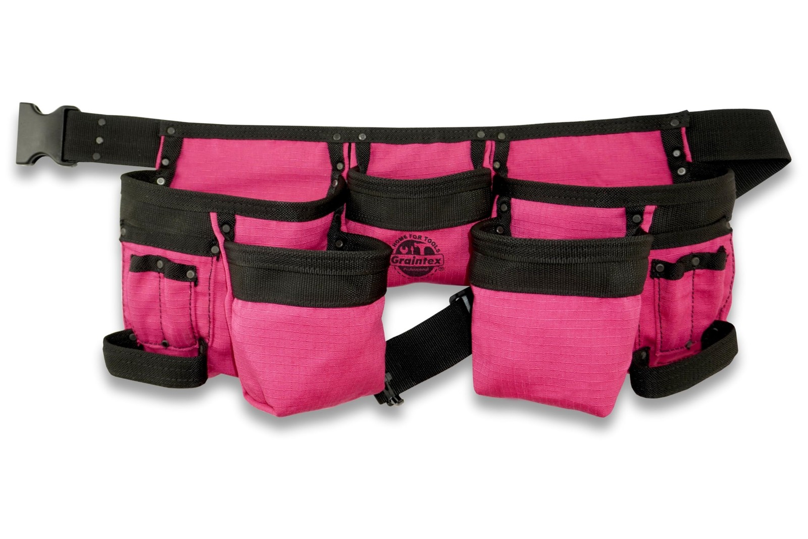 Graintex 11 Pocket Tool Apron, Pink Canvas Finisher Belt