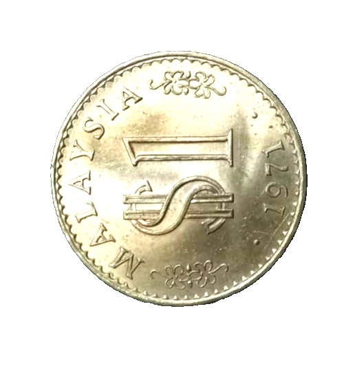 Offer Vintage Coin Ringgit Malaysia (RM1) Year 1971 Free Casing Rare Coin Repro