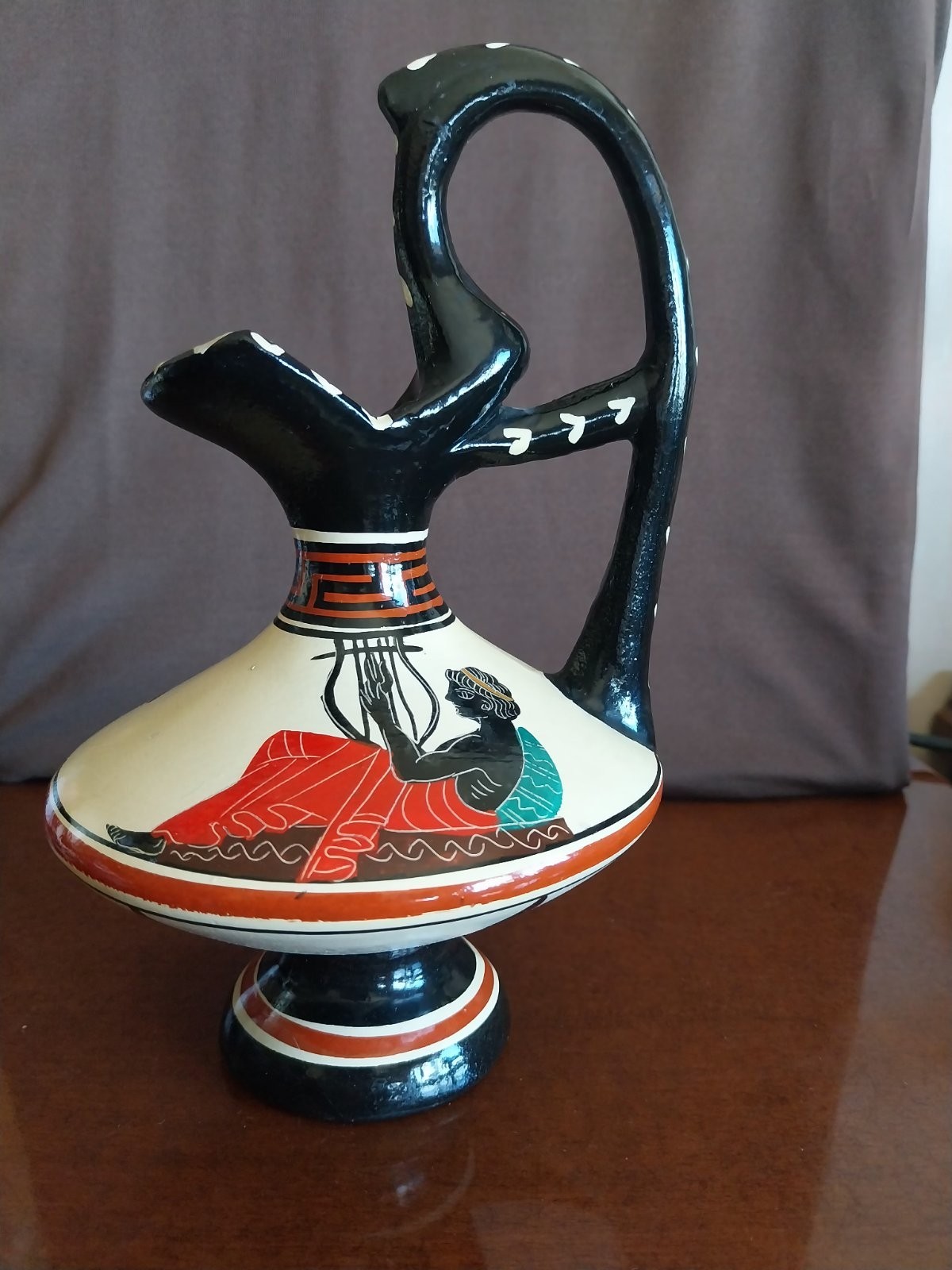 Handmade Greek Amphora Vases, Archaic Period Figures, Zeus, Hera, Aphrodite