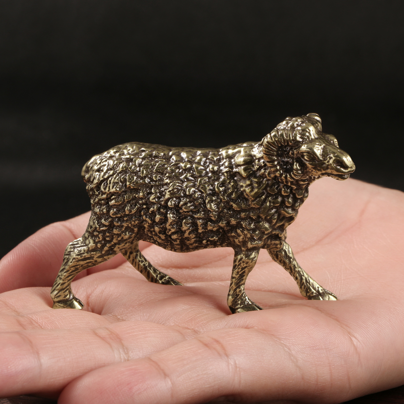New Brass Sheep Statue Goat Ornament Animal Statue Toys Home Office Decoration/