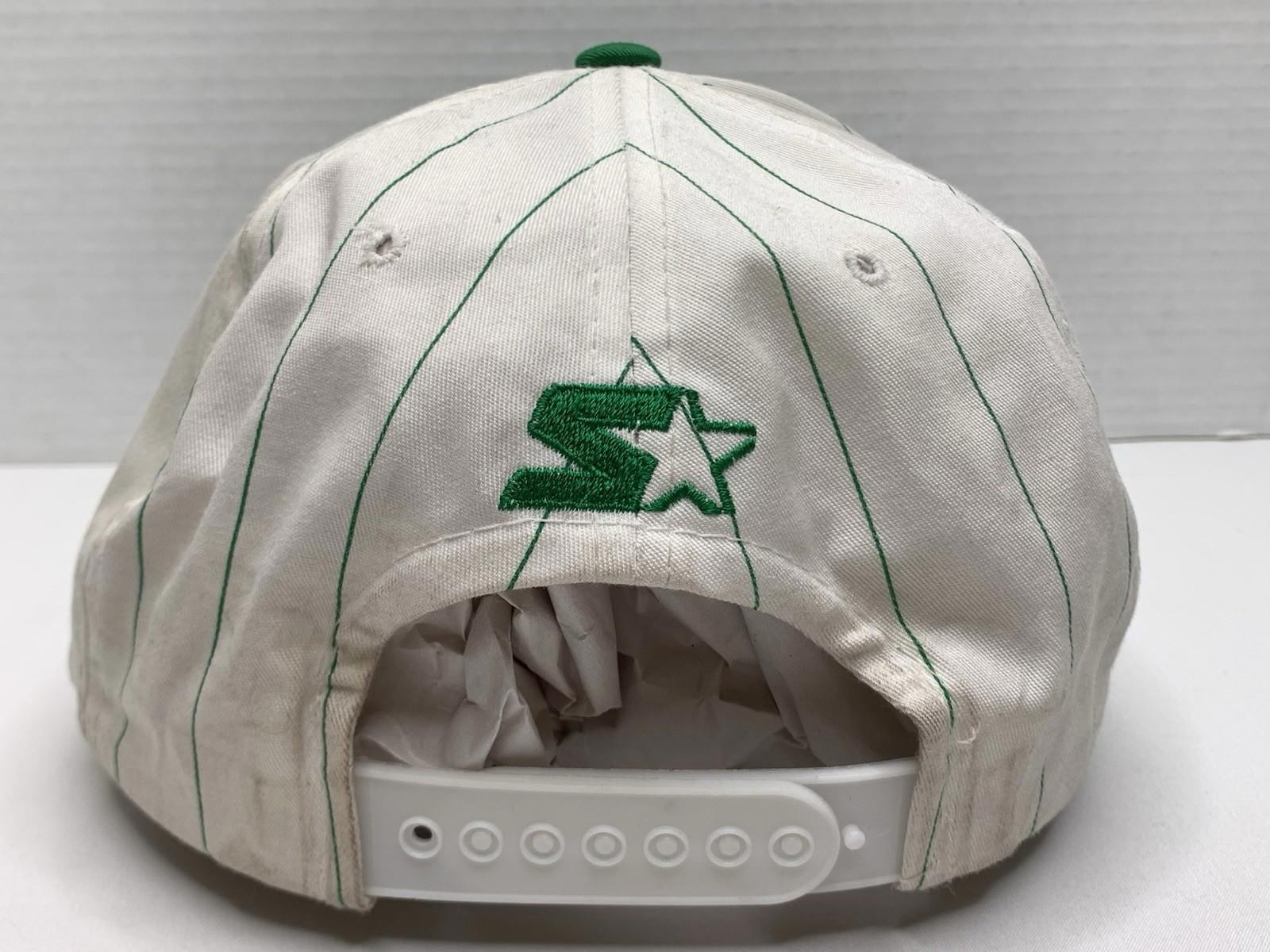 Vintage Boston Celtics Thin Pinstripe Starter SnapBack Embroidered Hat P130