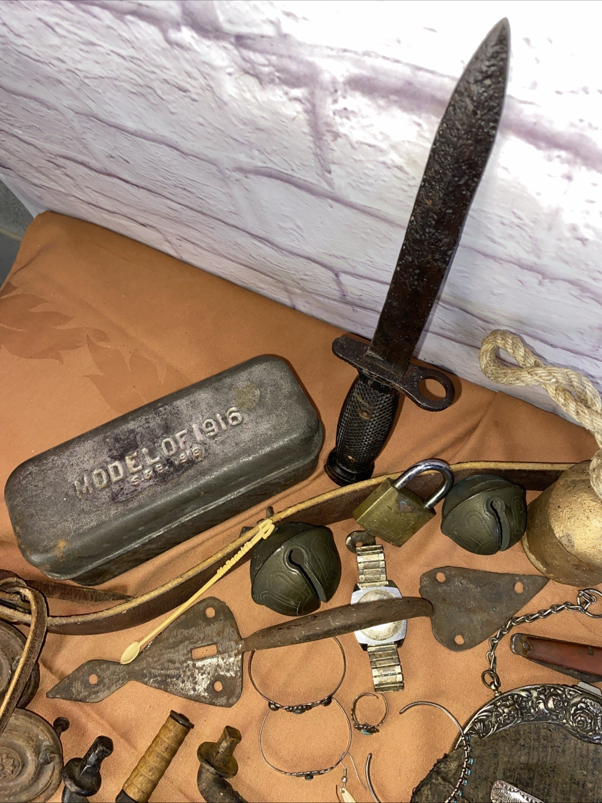 Vintage Junk Drawer Lot 1800’s 1900’s Sterling Silver WW1 Victorian