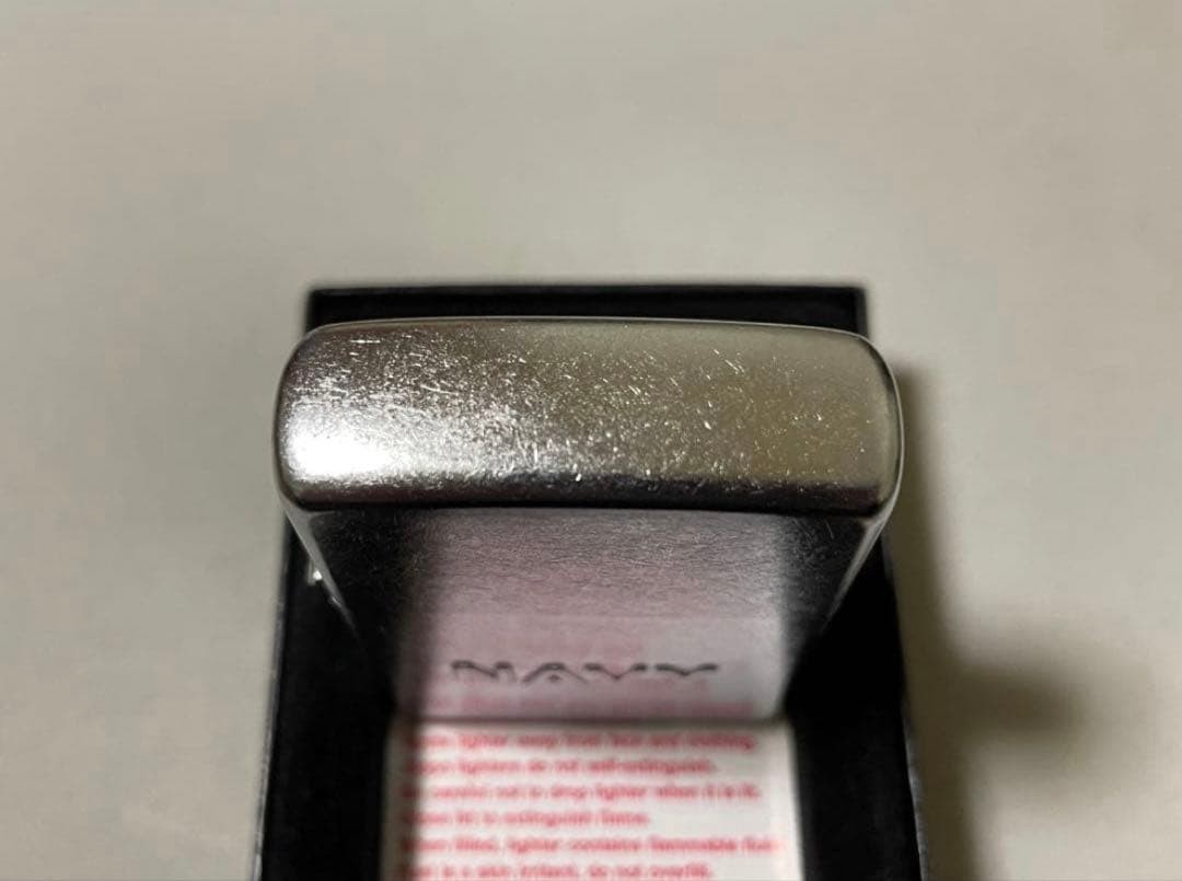 Zippo NAVY metal letter pasted, antique processing, made in 2006, rare item,