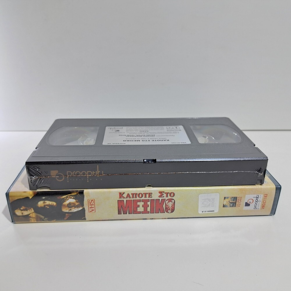 ACTION VHS TAPE Once Upon a Time in Mexico 2003 GREEK SUBS PAL Salma Hayek ZS