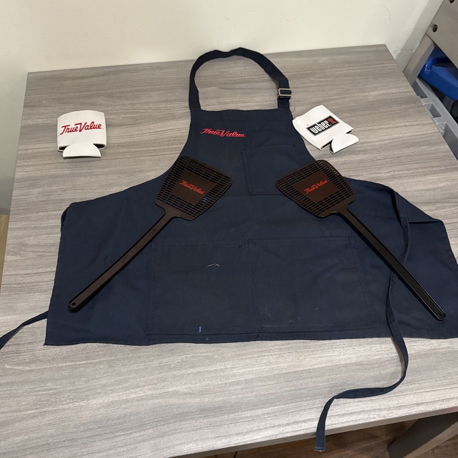 True Value Hardware Store Aprons, bottles, cookware, advertisement cans, arts