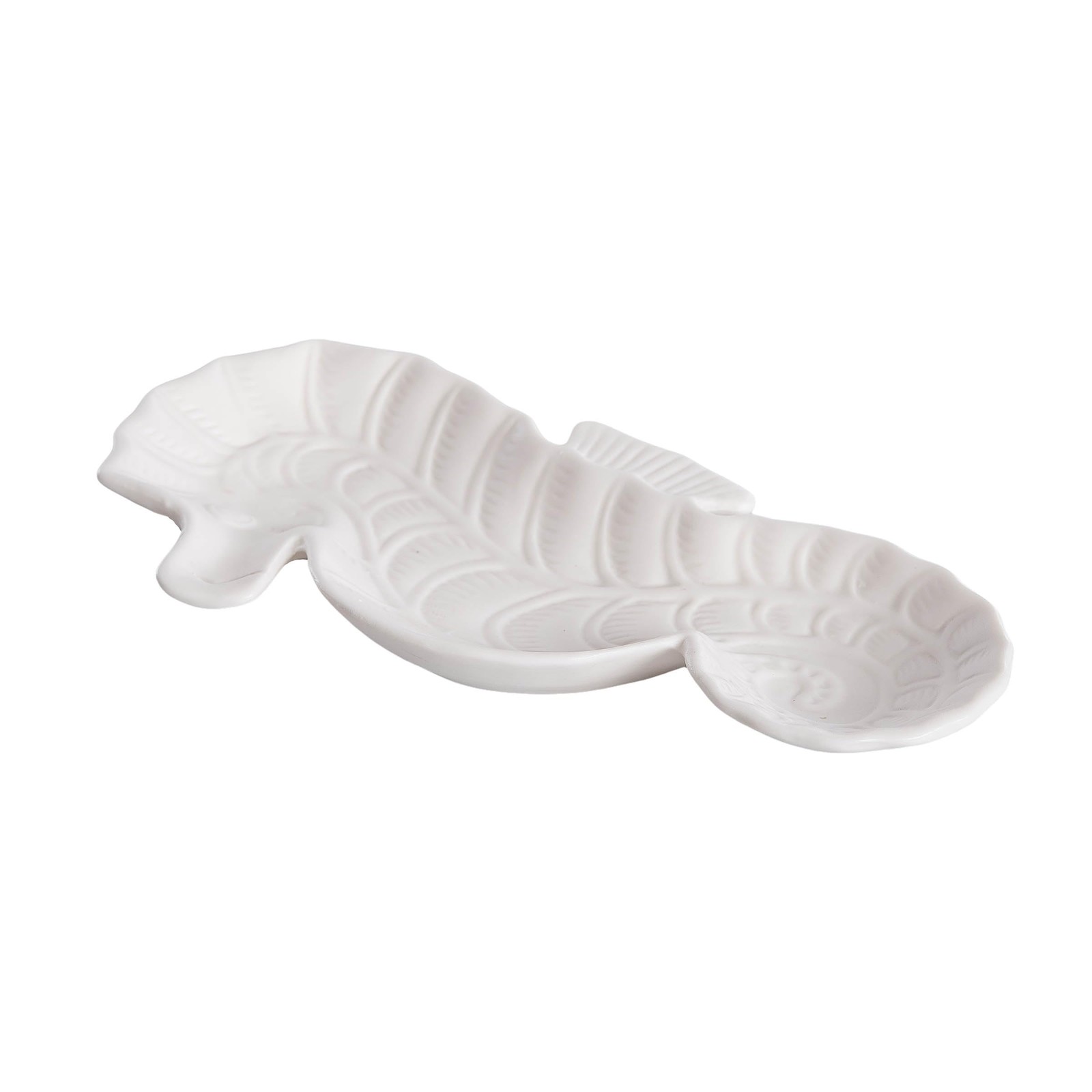Beachcombers Seahorse Decorative Dish Plate White 8.27×4.53″