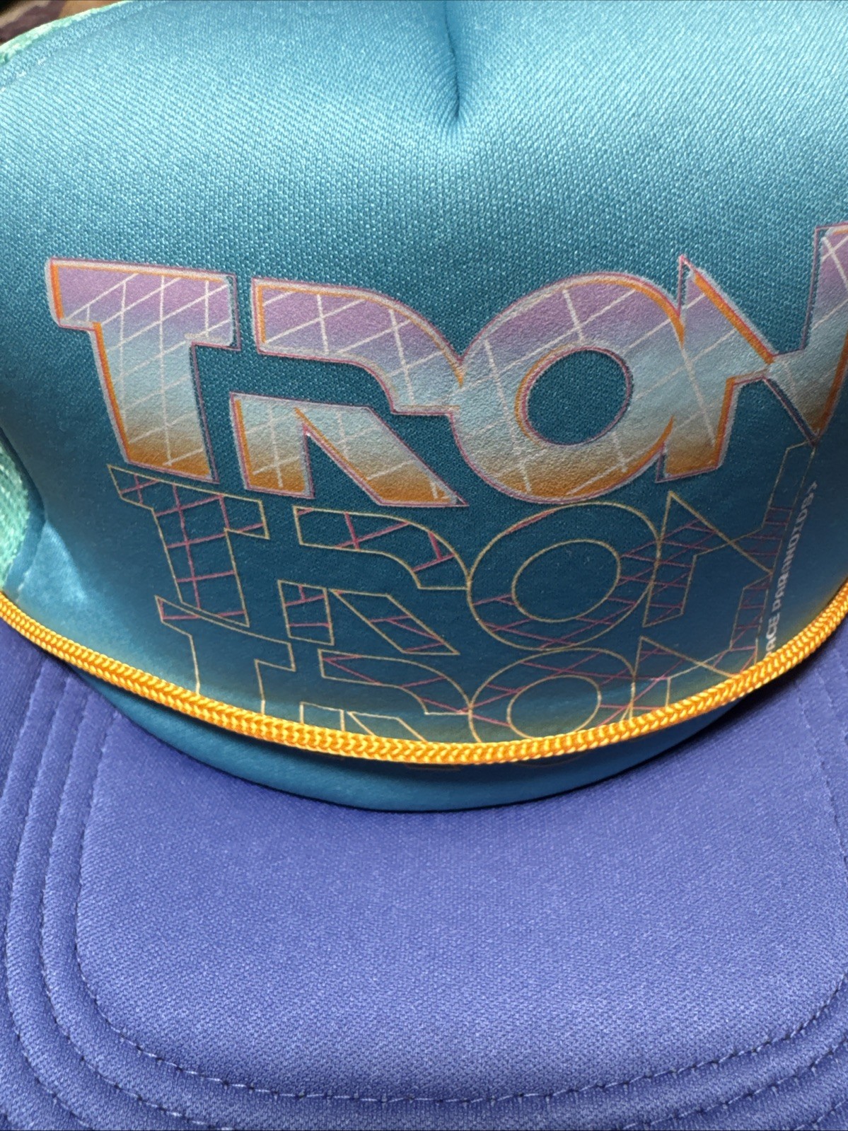 Disney Parks Tron Ares Lightcycle Run Retro Adjustable Trucker Mesh Hat Cap New