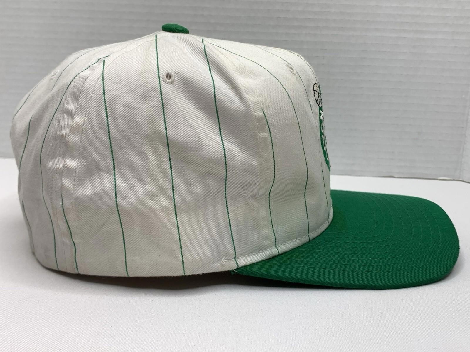 Vintage Boston Celtics Thin Pinstripe Starter SnapBack Embroidered Hat P130
