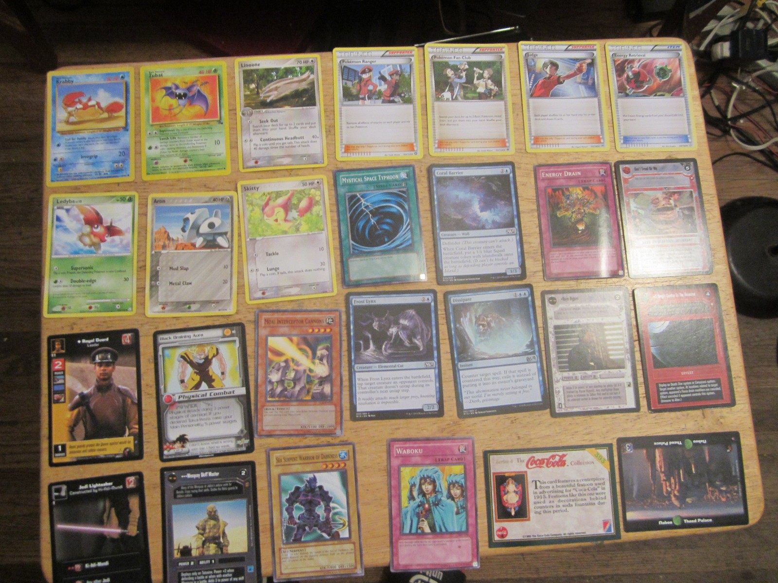 old trading cards lot Krabby 51/62 POKEMON CARD yugioh cards junk drawer lot