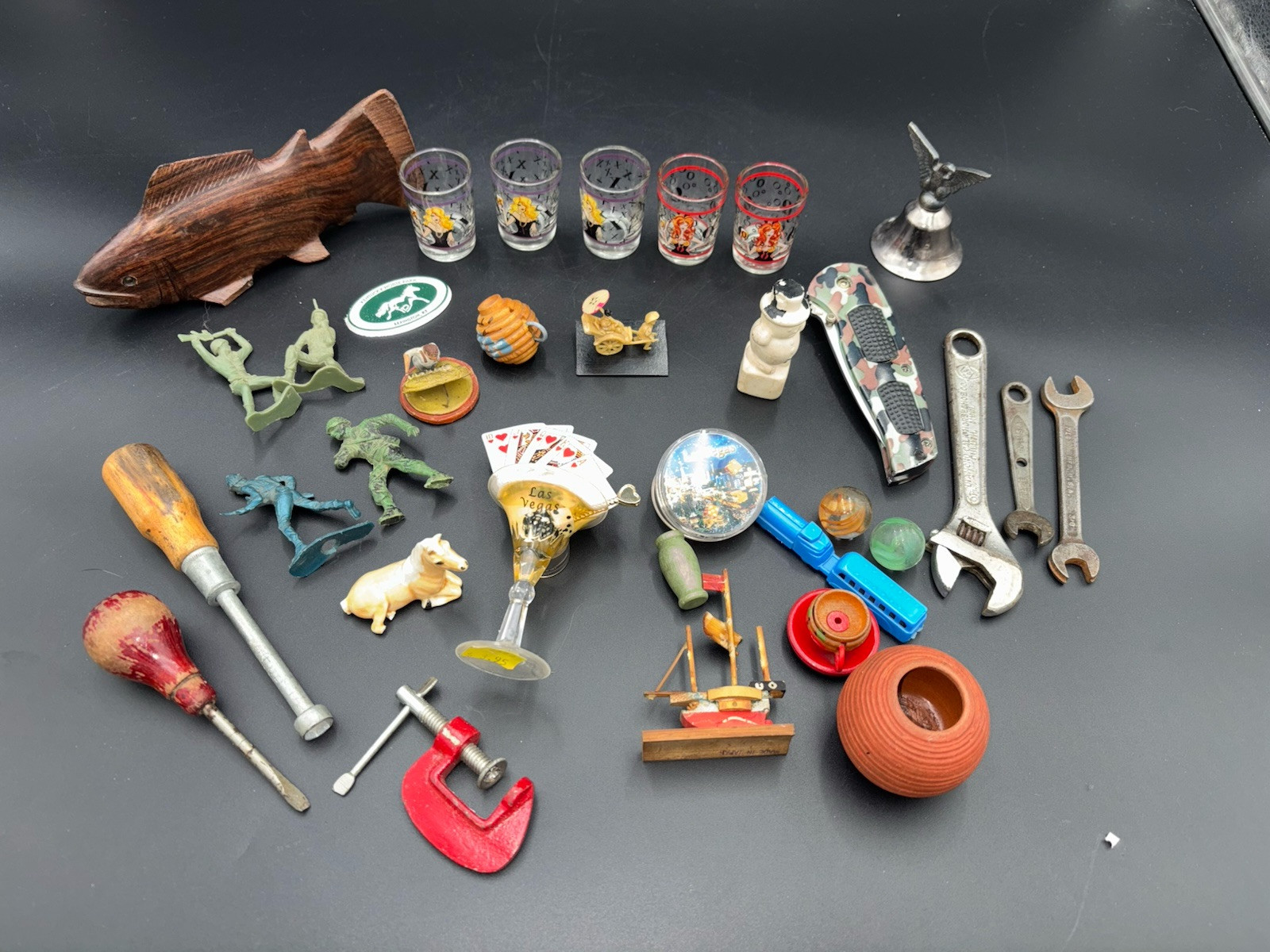 VTG Grandpa’s Junk Drawer Lot Of Tools, Vegas, Souvenirs, And More