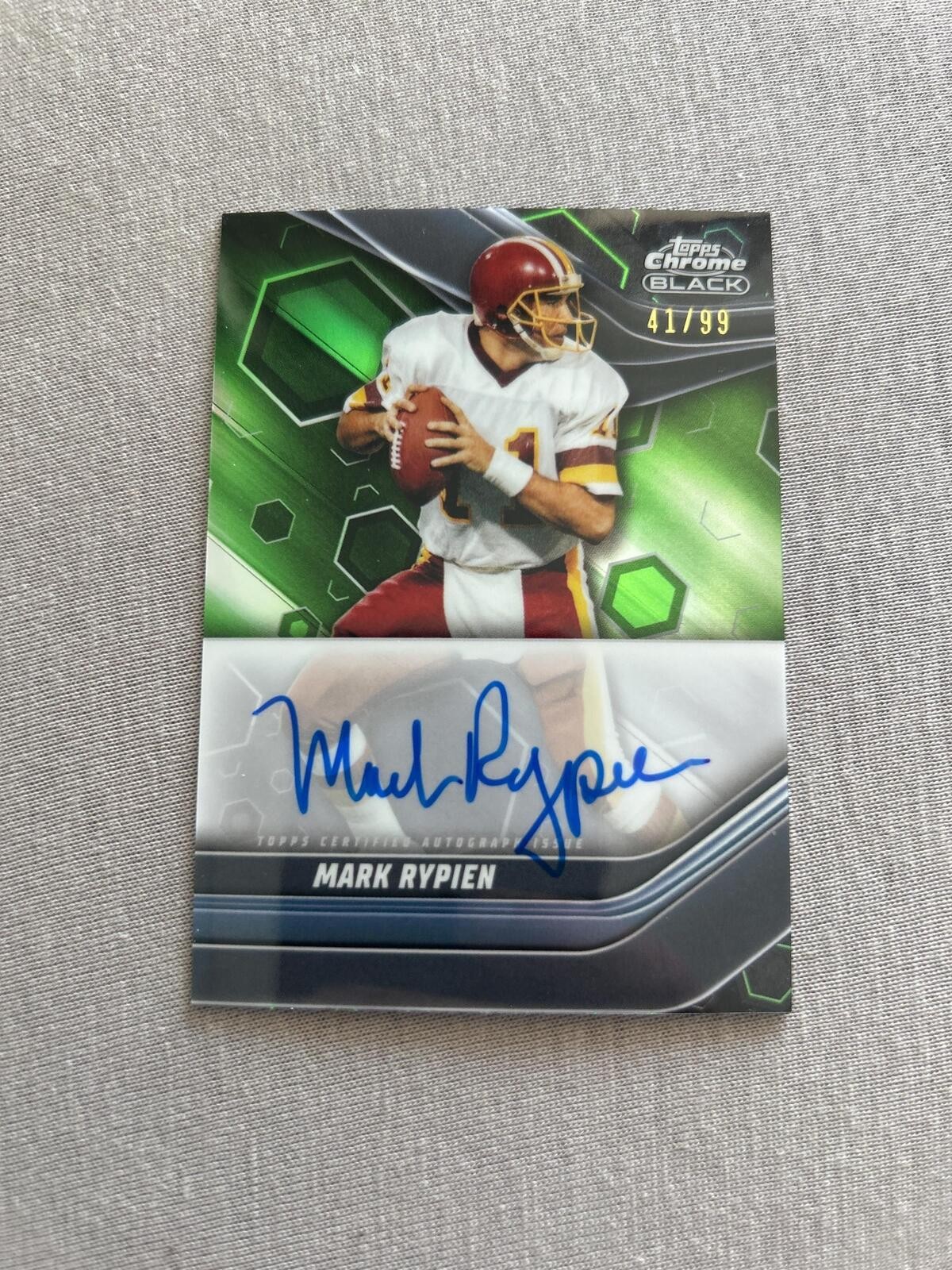 Mark Rypien 2023 Topps Composite Chrome Black Signed Autographed Card 41/99
