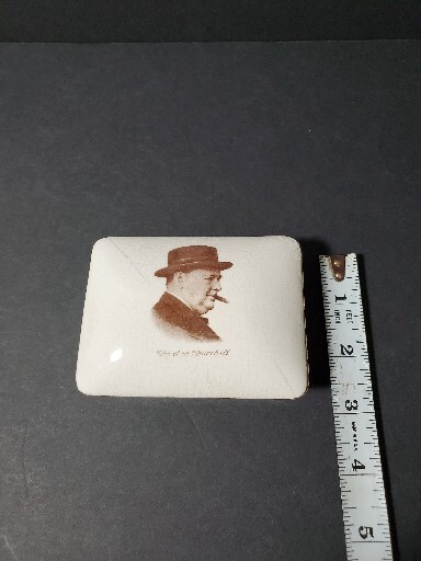 Winston Churchill Vintage Trinket Box, L & Sons LTD. Made in England.