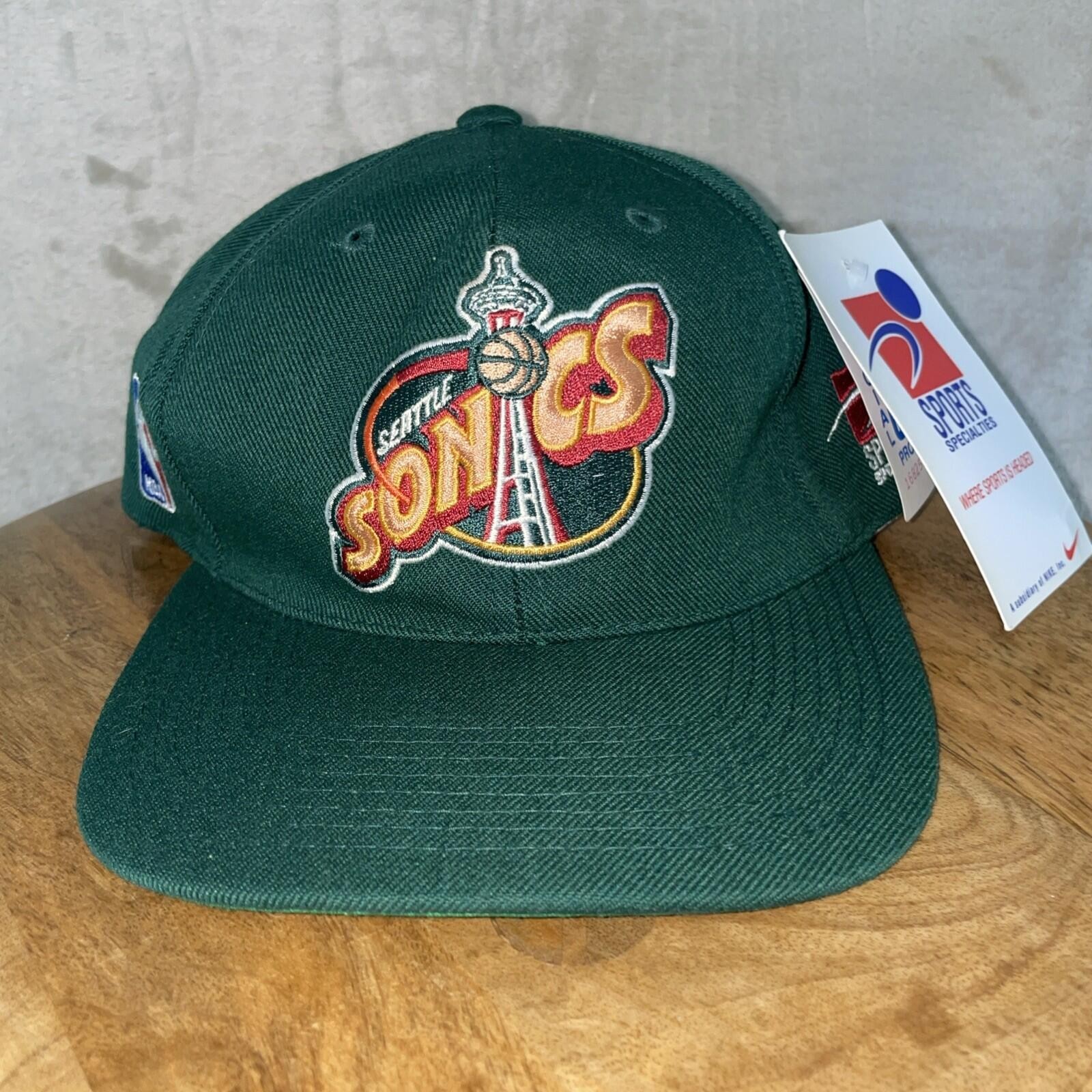 RARE! – Vintage 90’s Sports Specialties NBA Seattle Supersonics Snapback Hat NWT