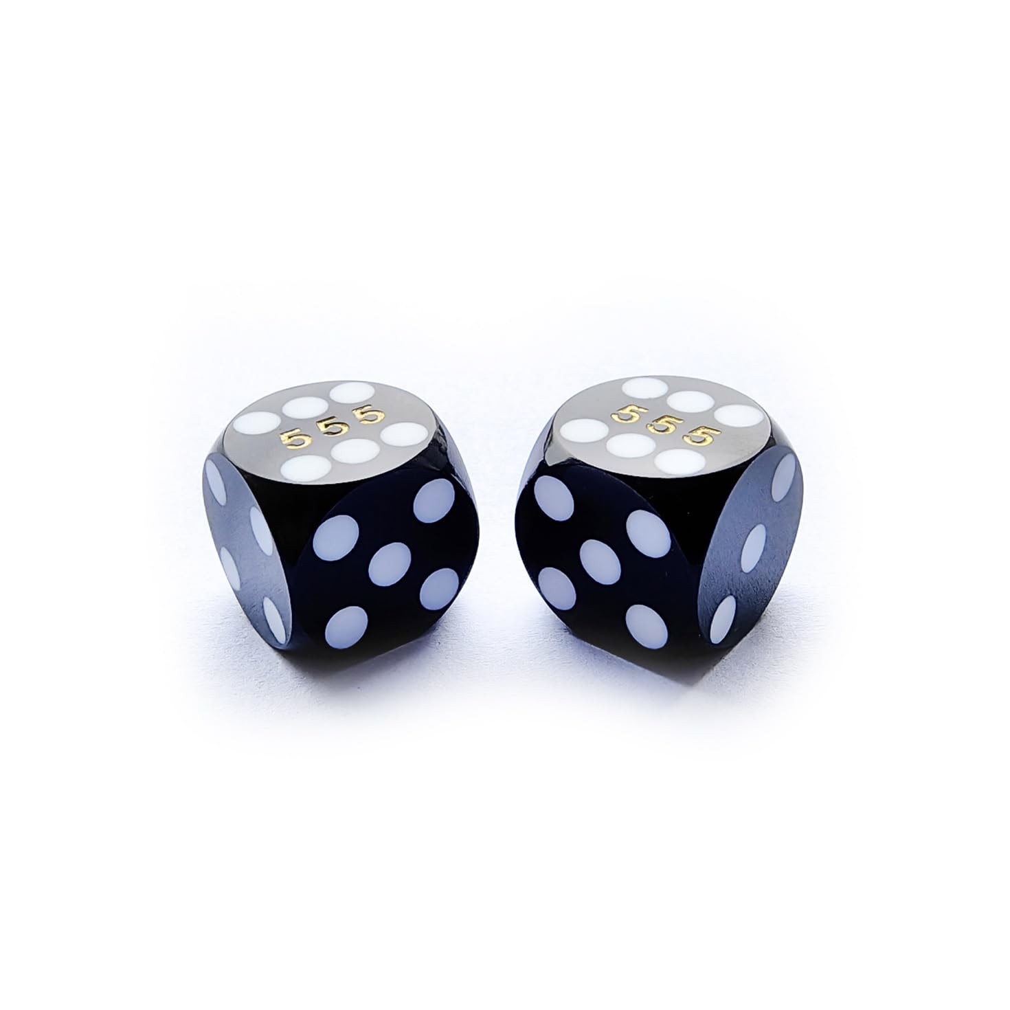 BESCON DICE 1 2 inch Random Serial Number Plastic Black 12 7mm Professional