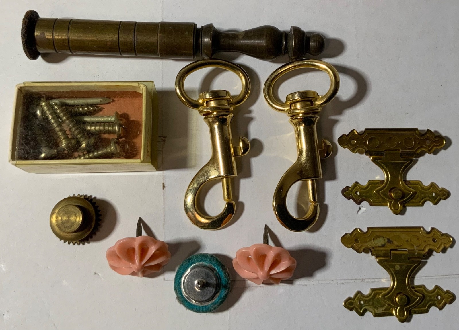 VTG to New Junk Drawer Lot Assemblage Art Mixed Media Crafts 2.75# Buttons Pins