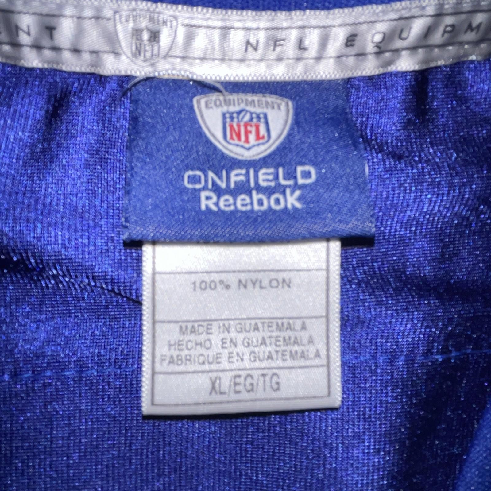 Reebok Eli Manning NY Giants #10Jersey Mens XL Blue Vintage NFL Equipment *Flaw*