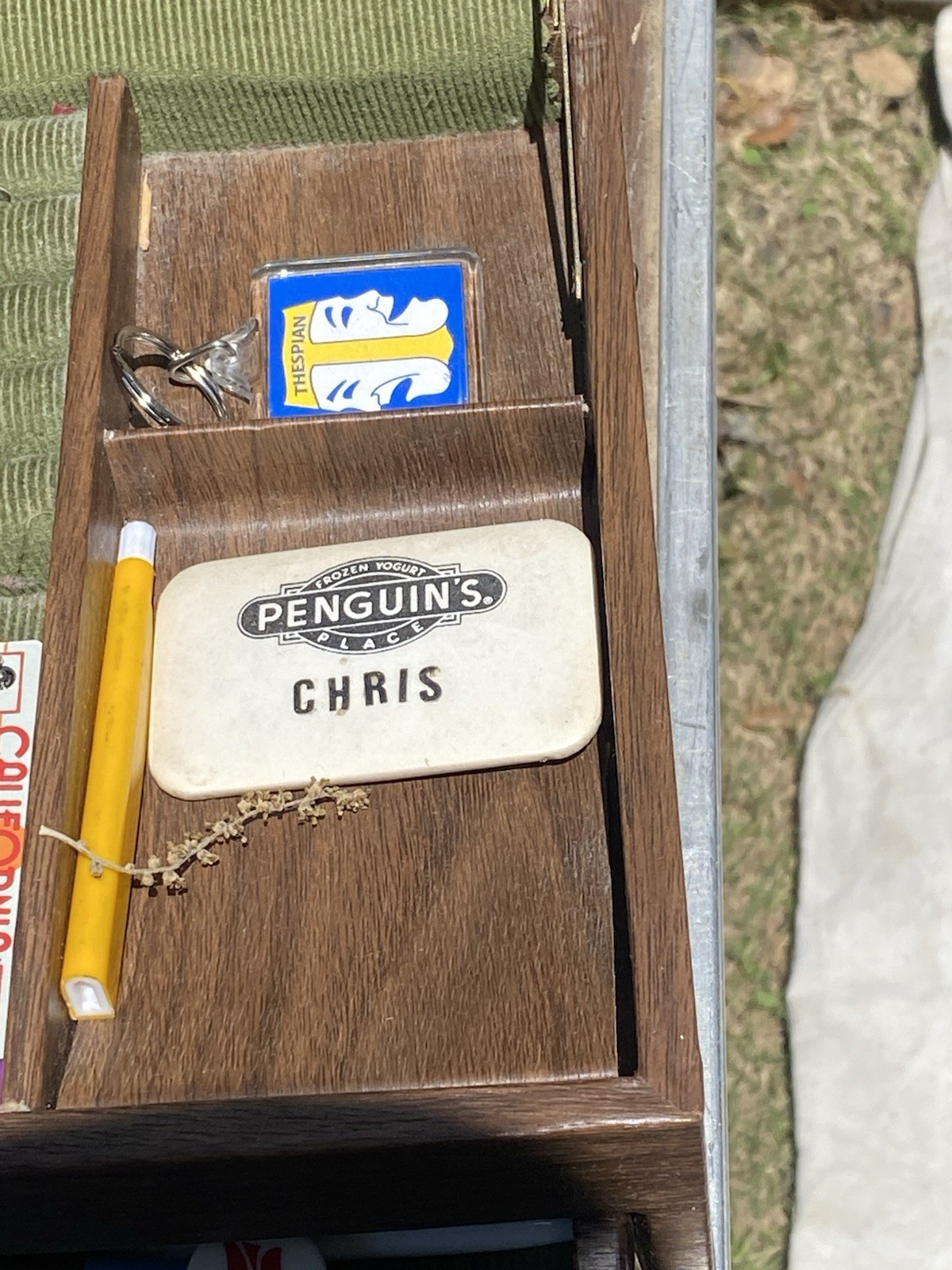 Vintage junk drawer lot jewelry Valet Box Pins Pens Sunglasses Clock estate sale