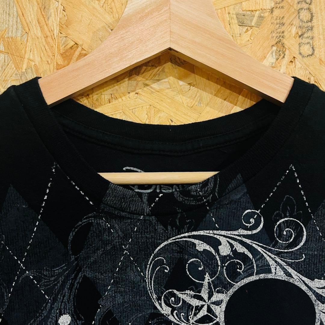 [Official] Disney Mickey Mouse T-shirt L Black Monotone Made in Mexico