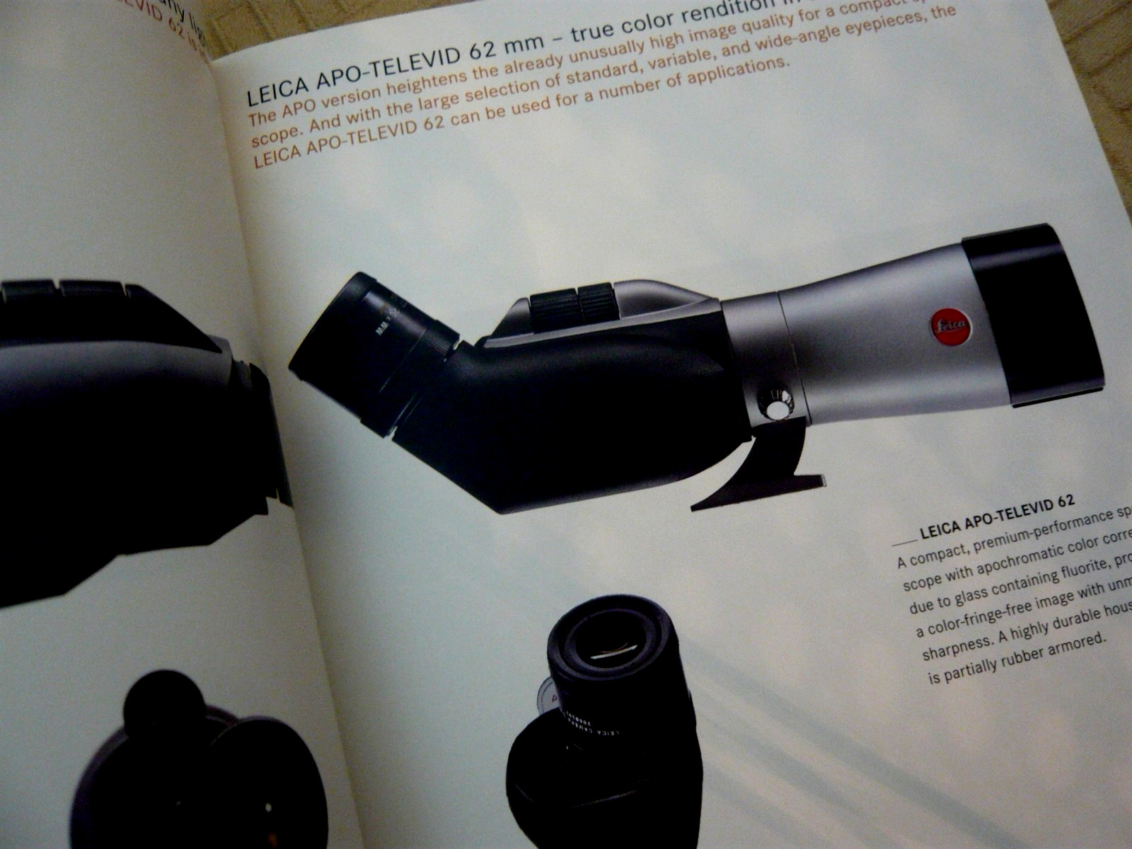 Leica Nature Observation. Binocs and Scopes. 100 pages. English specs.