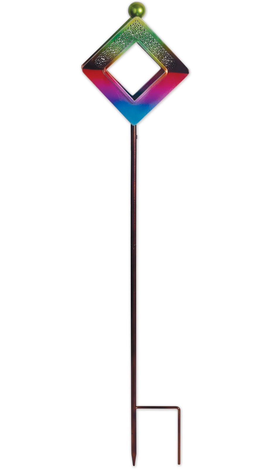 Sunset Vista Designs Metal Rainbow Bird Feeder Garden Stake 33″