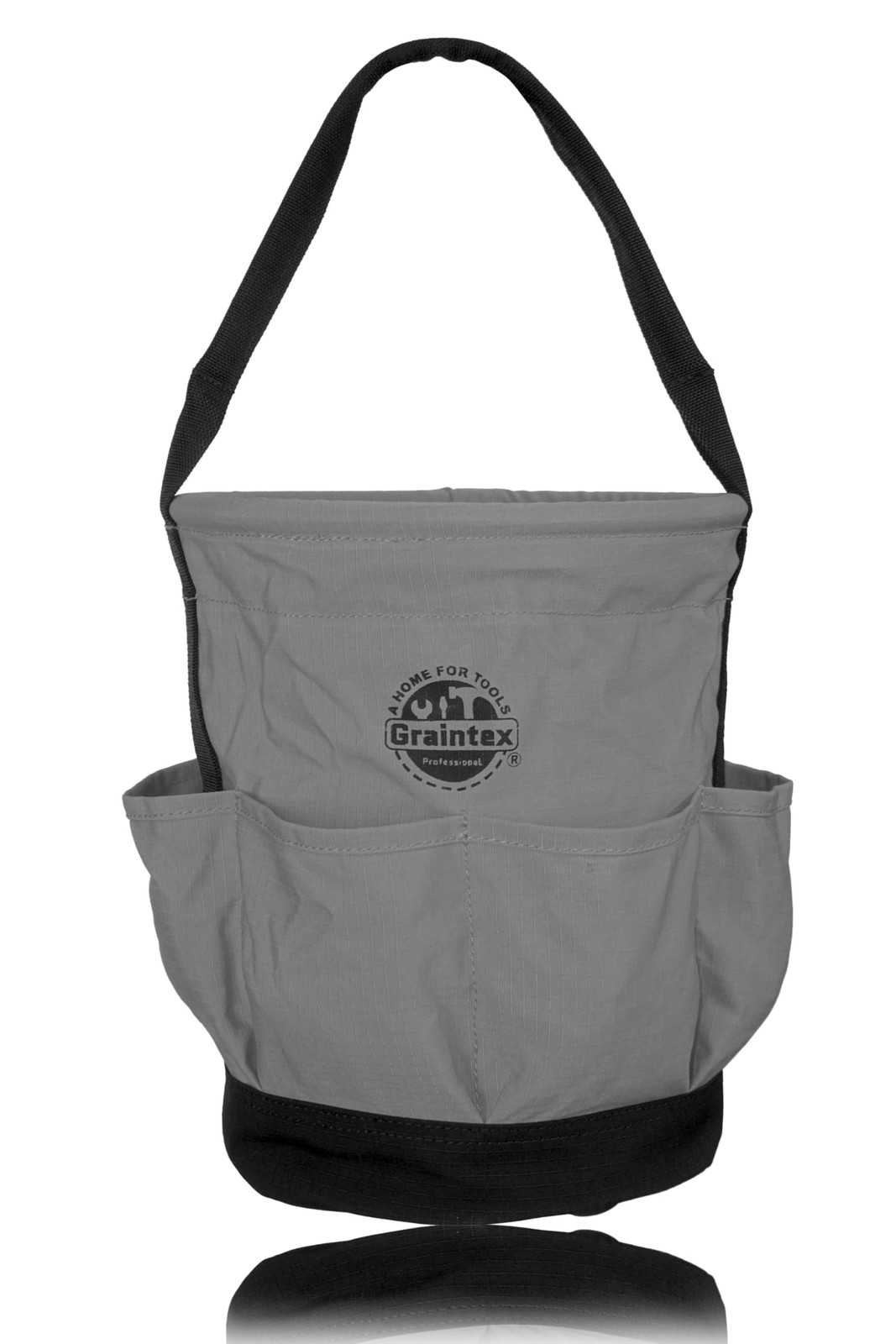 Graintex Canvas Tool Bucket 12x10x15 6 Pocket Utility Bag Tan