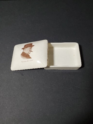 Winston Churchill Vintage Trinket Box, L & Sons LTD. Made in England.