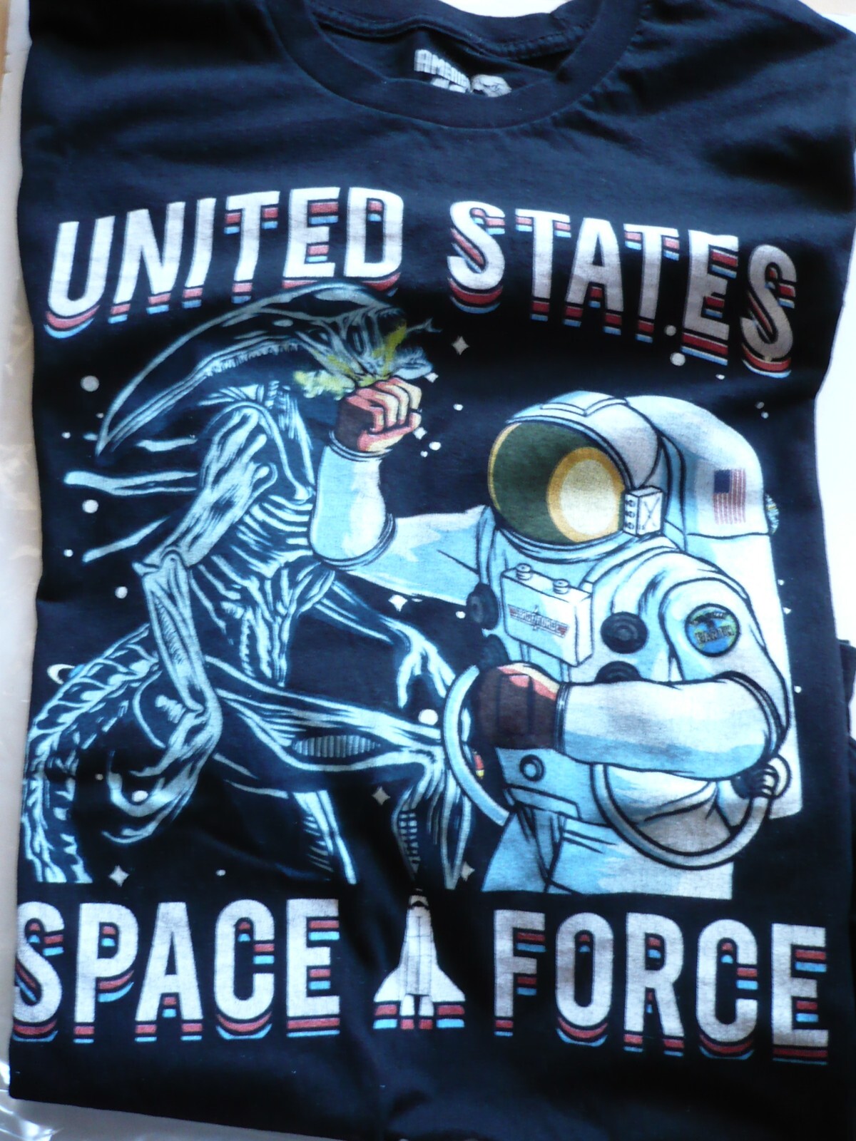 UNITED STATES SPACE FORCE, LARGE (L) 100%Cotton Lightly Used VINTAGE T-shirt TEE