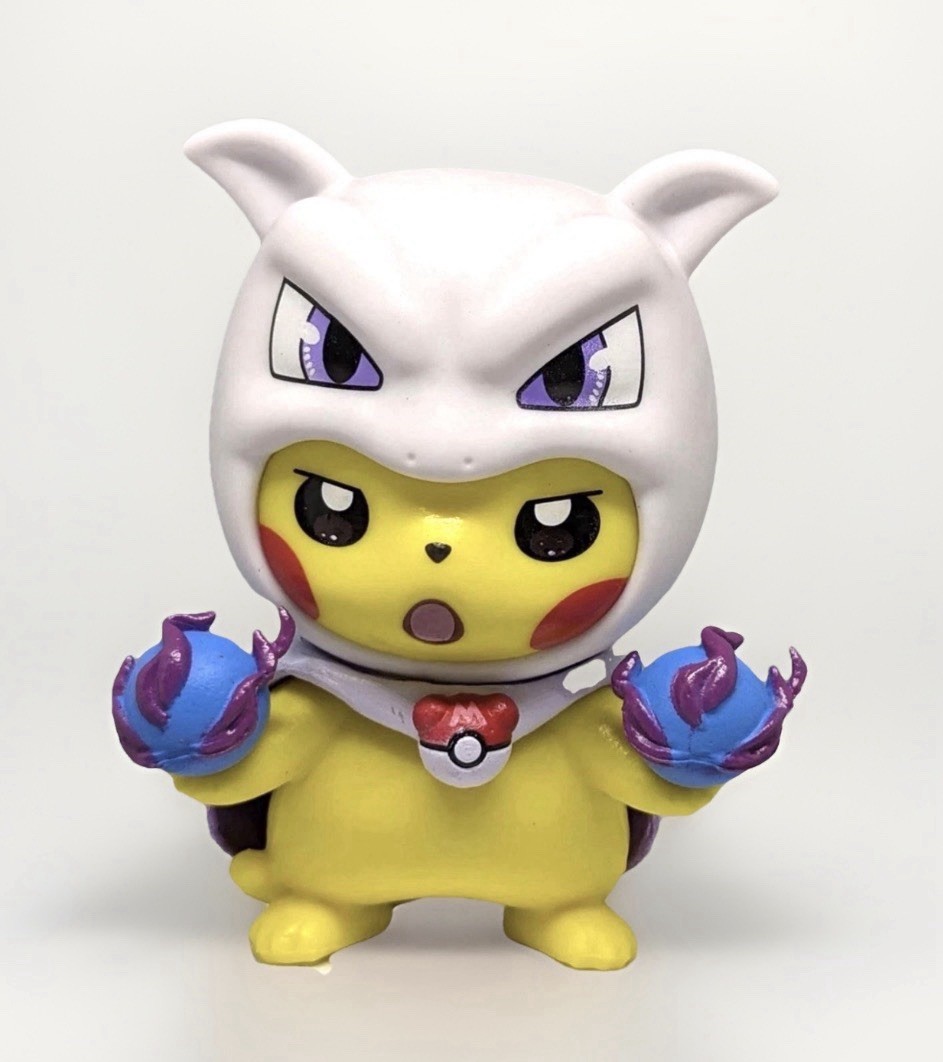 Pikachu Mewtwo Cosplay Figure Collectible Pokemon Style Anime Toy NEW!