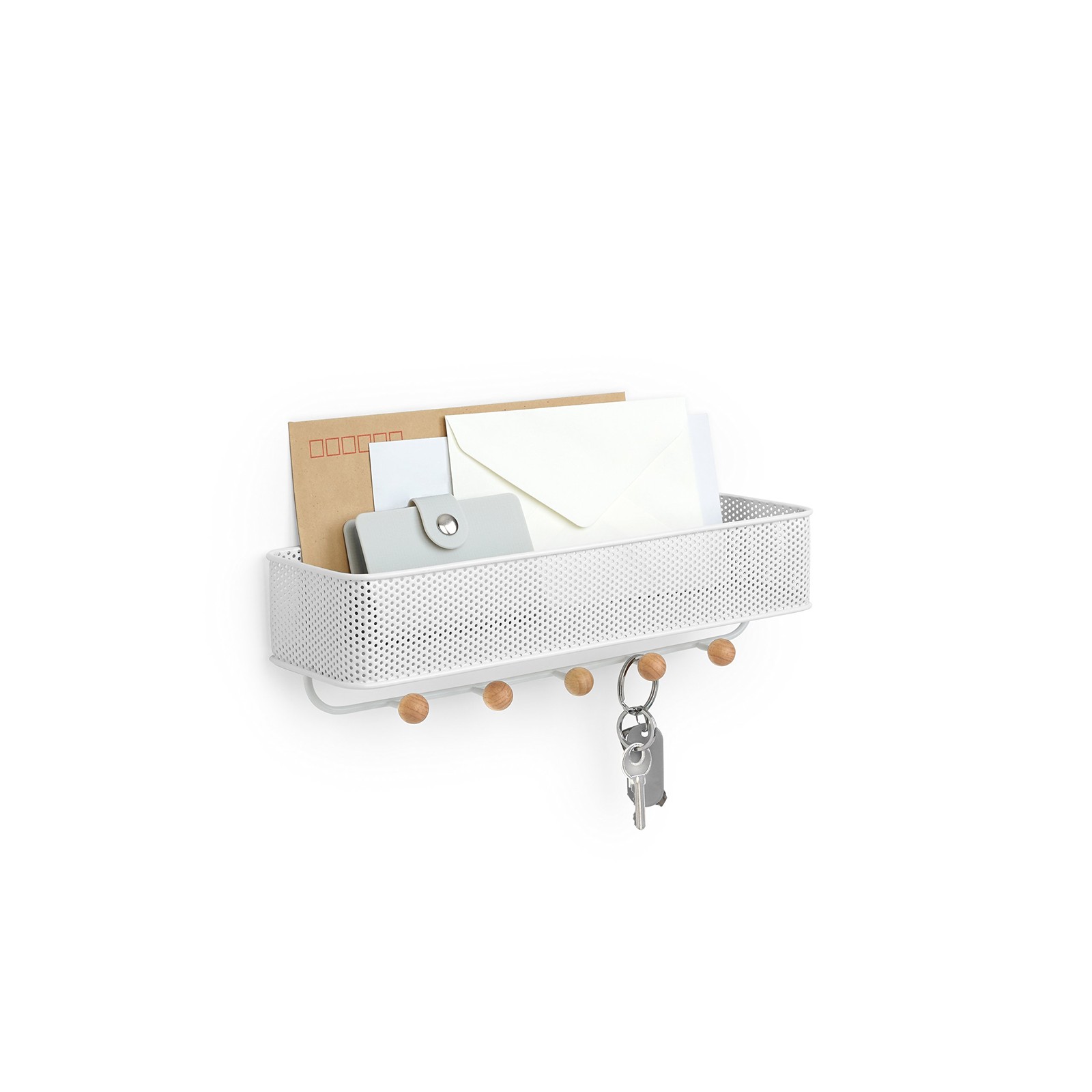 Umbra Estique Entryway Organizer Metal White small Modern Office Organization
