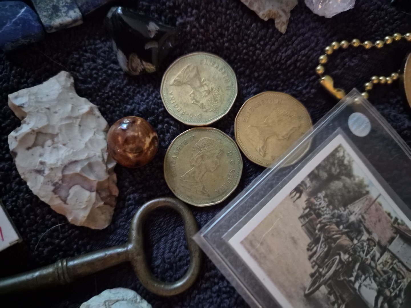 Vintage Junk Drawer – Coins, Arrowheads, Fossils, Knives Compass, & Collectibles