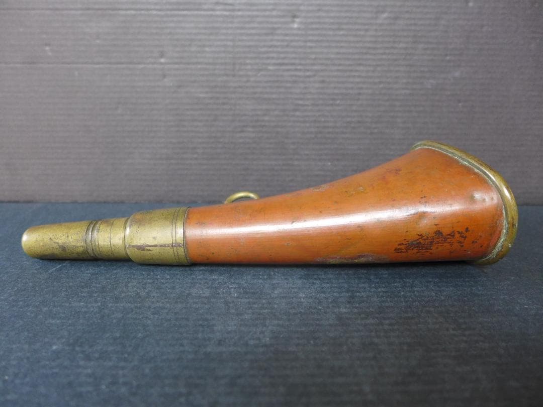 Period piece, old tofu shop’s trumpet, tofu seller’s trumpet, made of copper