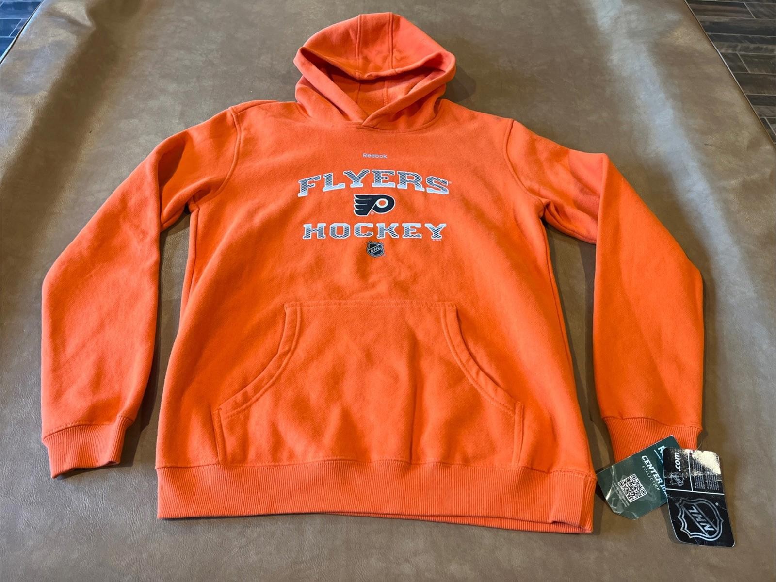 Philadelphia Flyers Reebok Center Ice Collection Orange Hoodie (Youth XL) NWT