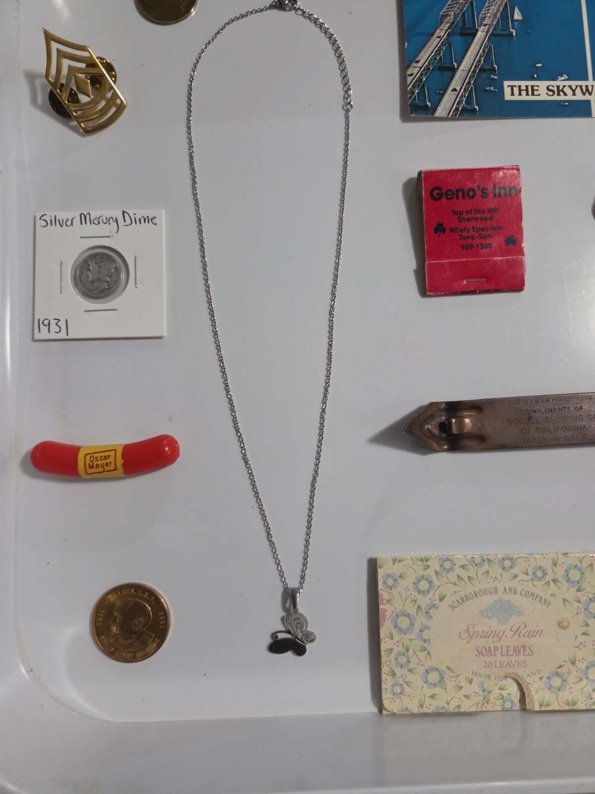 Vintage Junk Drawer With Silver And Gold