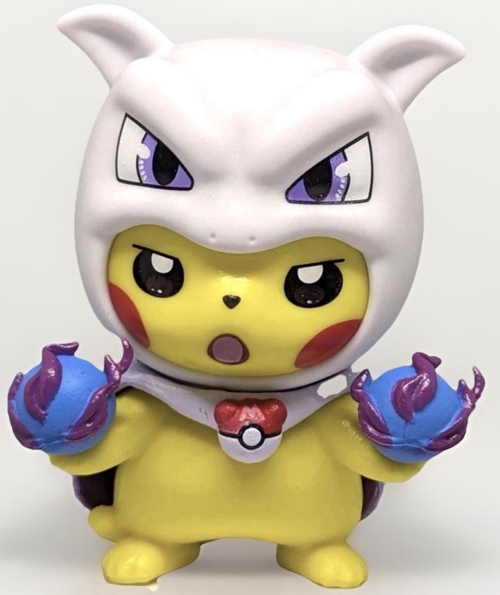 Pikachu Mewtwo Cosplay Figure Collectible Pokemon Style Anime Toy NEW!