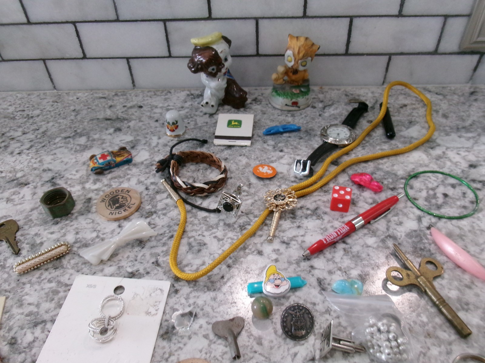 Vintage Junk Drawer/Trinket Lot, 50 Piece Lot, 1.3lbs – #4