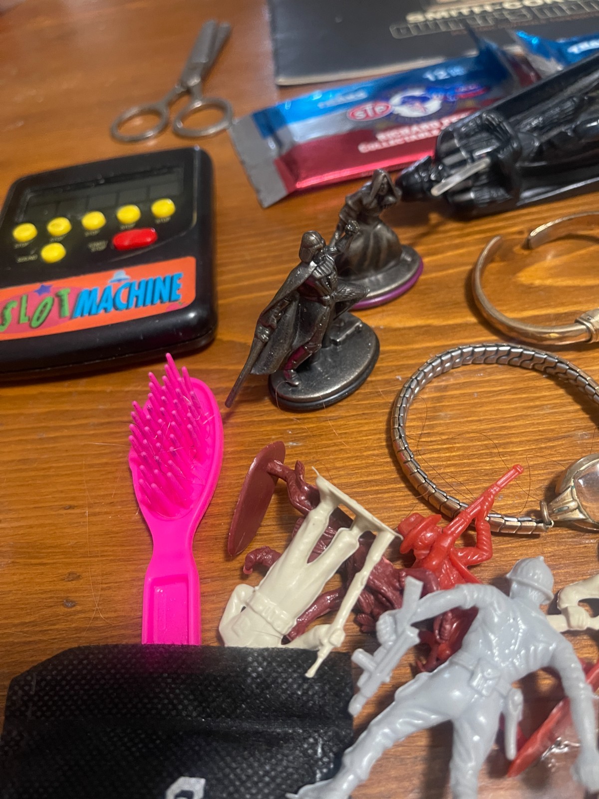 Vintage Junk Drawer Lot KNIFE ,BASEBALL , BASKETBALL Cards, GPK, CDS, Pokémon